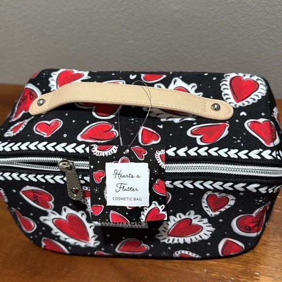 Brighton Handbags - THE BRIGHTON HEARTS A FLUTTER COSMETIC BAG.